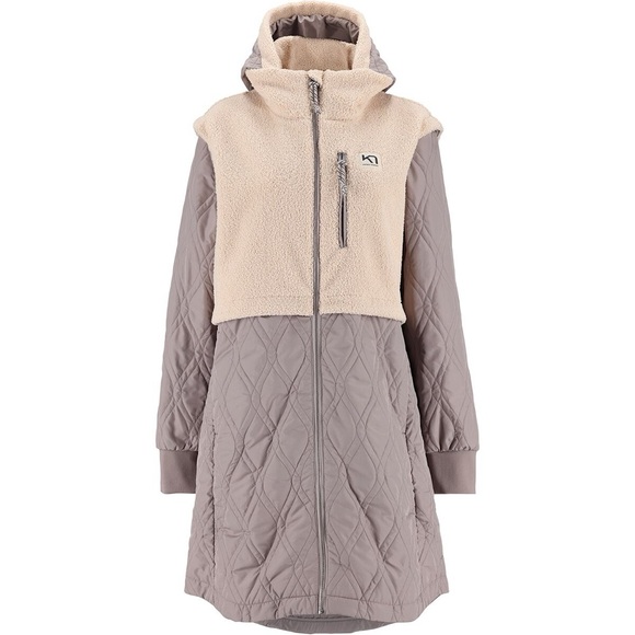 Kari Traa Jackets & Blazers - Kari Traa Beige and Gray Quilted Jacket